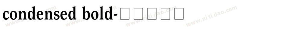 condensed bold字体转换